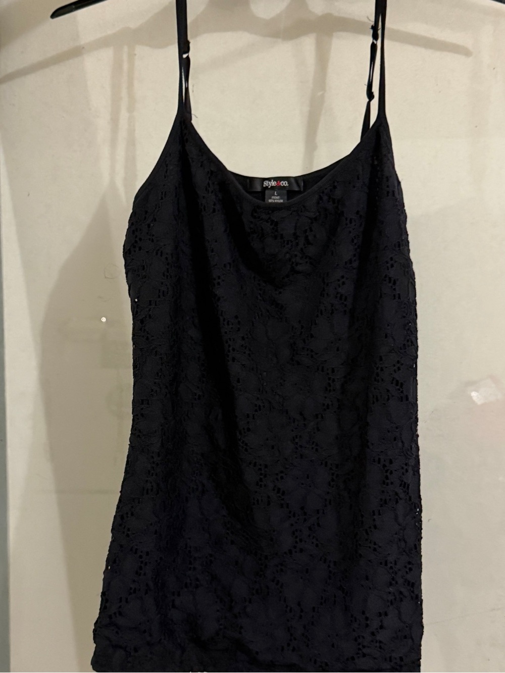 Style & Co. Black Lace Camisole with Adjustable Straps
